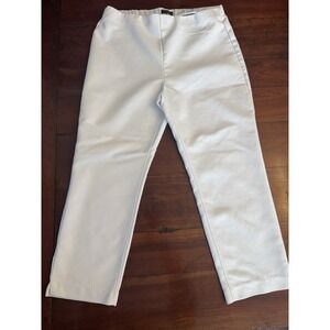 Crosby White Straight Leg Cotton Stretch Dress Pants Size 12